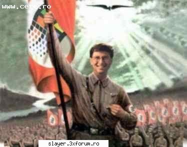 Caricatura - Heil Bill Gates si ai grija ca poate vine dupa u - Chestii idioate si funny